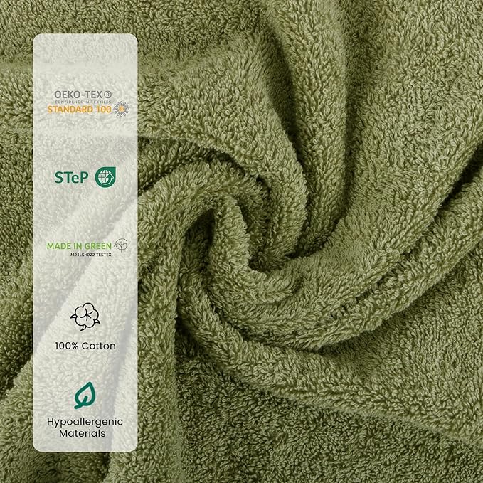 SEMAXE 12-Piece Family Bathroom Towel Set - Image 3
