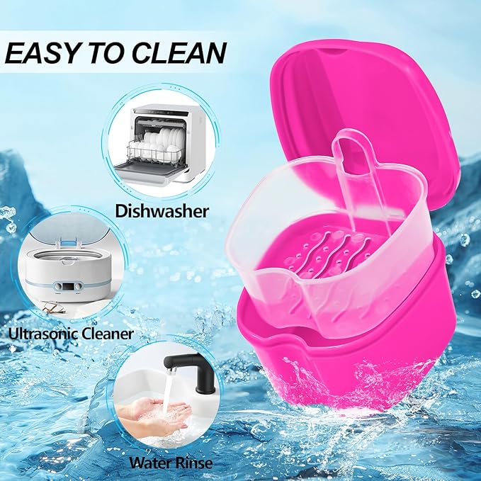 Denture Cup Retainer Cleaning Case False Teeth Soaking Container - Image 8