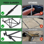 FEED GARDEN Trash Bag Holder, Outdoor Metal Leaf Bag Holder Stand, Garbage Bag - Image 4