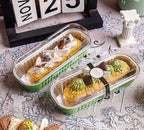 50 PACK Mini Cake Pans with Lids and Spoons, Rectangular Aluminum Foil Bread Pan - Image 2