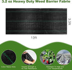 3.3FT×13FT Weed Barrier Fabric, Landscape Fabric, 3.2oz Weed Barrier Fabric - Image 2
