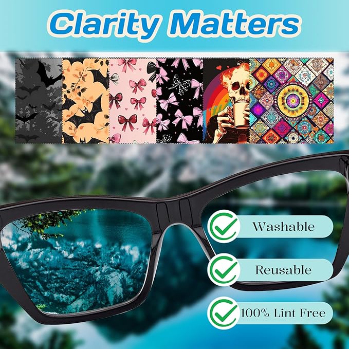 6 PCS Glasses Cleaning Cloth Eyeglass Lens Cleaning Cloth Eyeglasses Wipes - Image 3