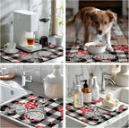 Valentine Gnome Hearts Dish Drying Mat Valentines Gnomes Dishes Dryer Mats - Image 7