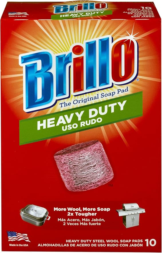 Brillo Heavy Duty Steel Wool Soap Pads, Original Red Scent) by BRILLO