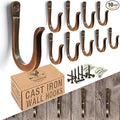 Antique Bronze Railroad Spike Cast Iron Hooks Handmade Blacksmith, Wall Mounted by MyFancyFarmhouse