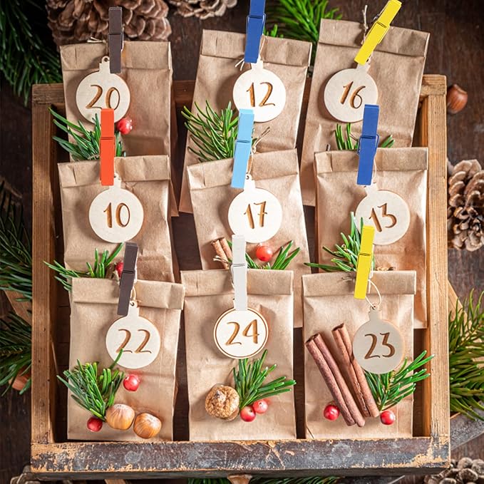 KIMOBER 2.83Inch Wooden Clothespins, Large Mixed Colored Craft Wood Pins Pegs - Image 6