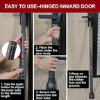 AceMining Upgraded Door Security Bar & Sliding Patio Bar, Heavy Duty Stoppers - Image 8