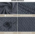 Artoid Mode 1 Pc Grey 3D Diamond Grid Jacquard Hand Towels - Image 7