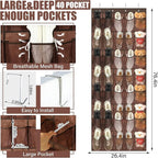 Windyun 40 Over the Door Shoe Organizer Large Breathable Mesh Pockets Hanging - Image 3