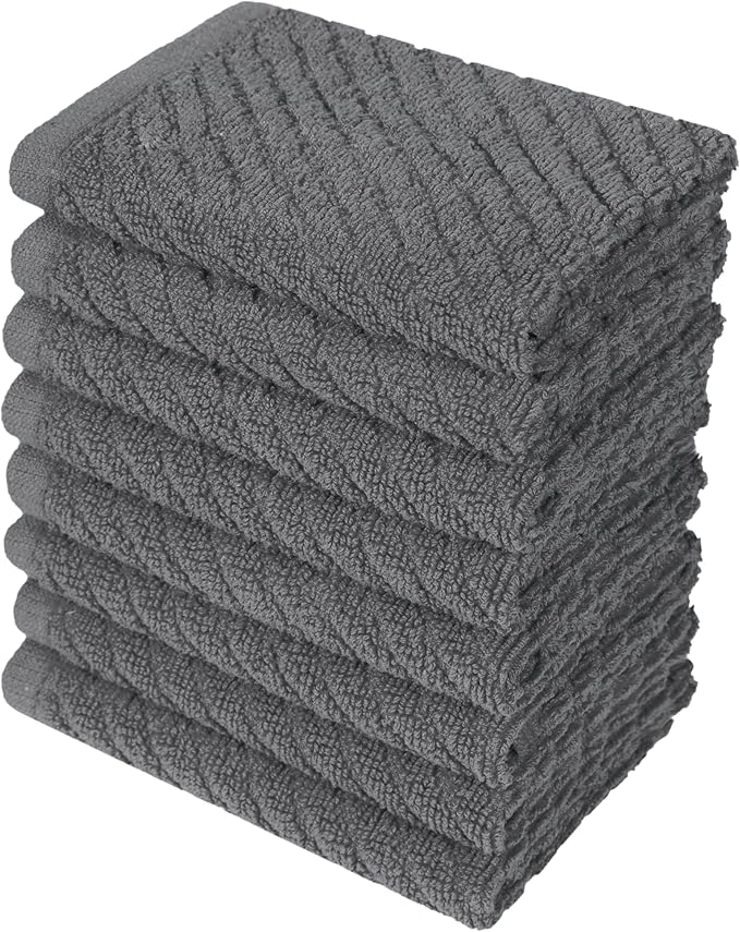 Bumble Towels Premium Kitchen Dish Cloths | 8 Pack | Diagonal Deluxe Dish Cloth - Image 5