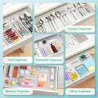Clear Plastic Drawer Organizers Set of 45 Vanity Organizers Stackable Storage - Image 4