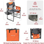 SUNNYFEEL Camping Directors Chair, Heavy Duty,Oversized Portable Folding Chair with Side Table, Pocket for Beach, Fishing,Trip,Picnic,Lawn,Concert Outdoor Foldable Camp Chairs - Image 3