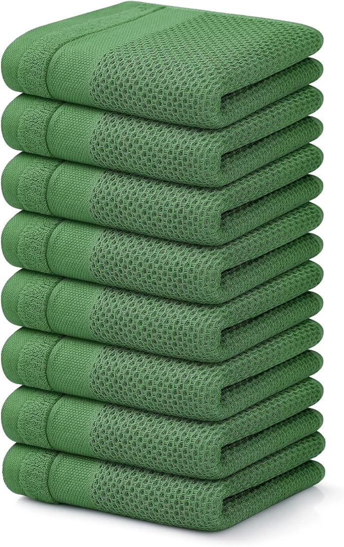 Homaxy 100% Cotton Waffle Weave Kitchen Towels, 13 x 28 Inches Super Absorbent by Homaxy