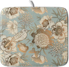 Retro Flower Bird Dish Drying Pad 16 x 18 Inch by APORTT