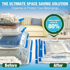 HIBAG Vacuum Storage Bags, 10 Space Saver Bags, Polyethylene, Jumbo & Large - Image 4
