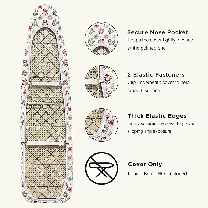 Ironing Board Cover and Pad 15"x54" Extra Thick Natural Cotton, Scorch and - Image 4