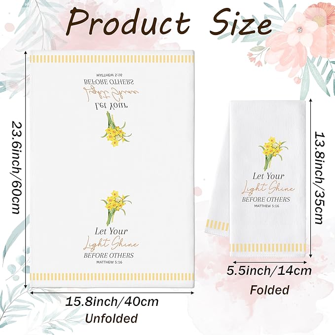 GROBRO7 Bible Floral Hand Towel - Image 2