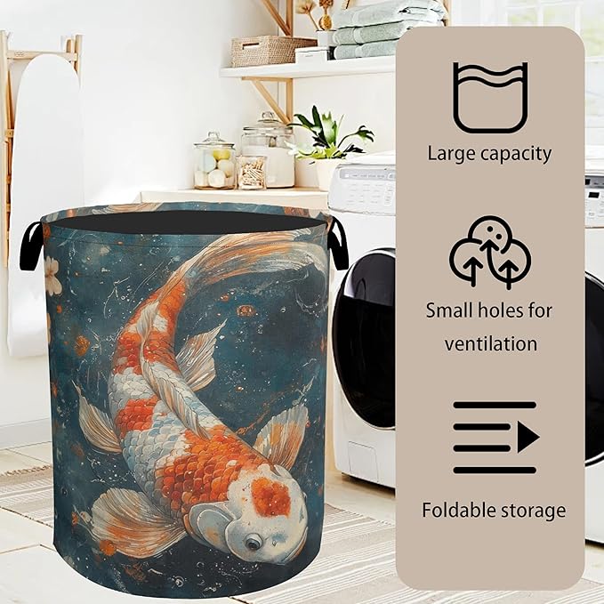 Japanese Style Fish Laundry Basket - Image 7