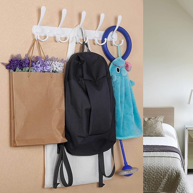 Coat Rack Wall Mounted, 5 Tri Stainless Steel Coat Hook - Image 8