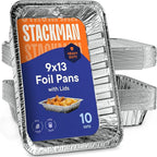 Aluminum Pans 9x13 Disposable Aluminum Foil Pans by StackMan