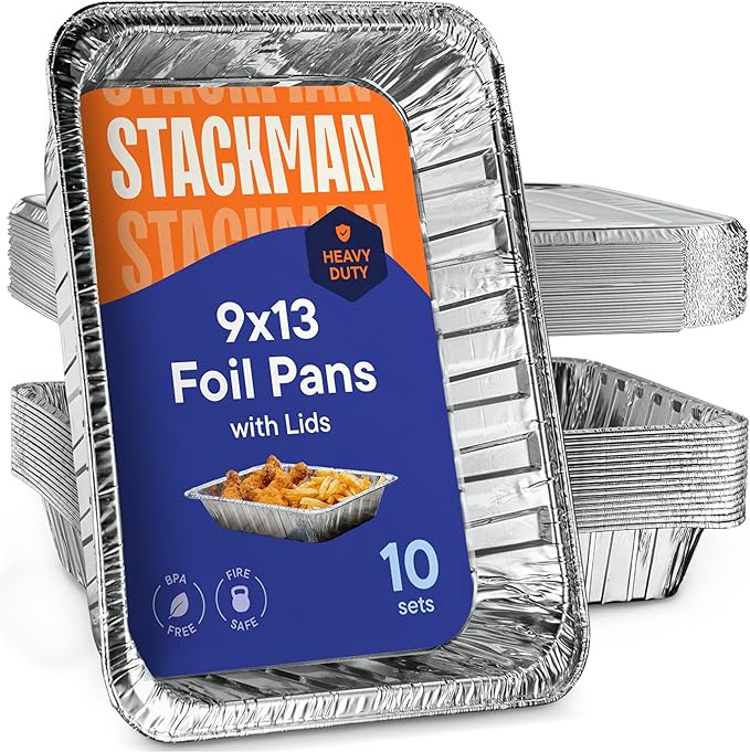 Aluminum Pans 9x13 Disposable Aluminum Foil Pans by StackMan