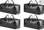SpaceAid Heavy Duty Moving Bags, Extra Large Storage Totes W/Backpack Straps by SpaceAid