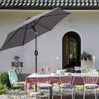 Blissun 7.5 ft Patio Umbrella, Yard Umbrella, Outdoor Market Umbrella with Push Button Tilt Crank, Dark Grey - Image 7