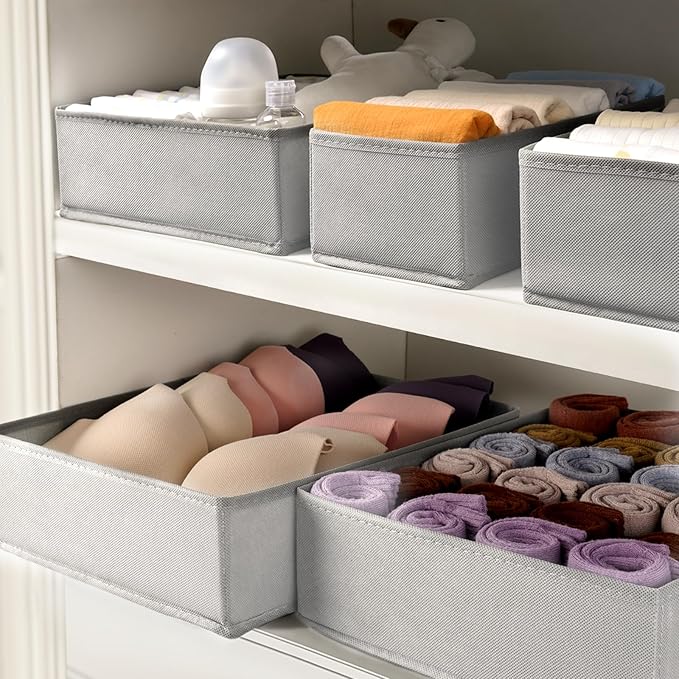 Criusia Drawer Organizer Clothes, 8 Pack Dresser Organizer - Image 6