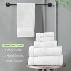 Elegant Comfort Luxury 6-Piece Towel Set, Premium Soft 100% Turkish Cotton - Image 4