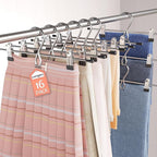 Pants Hangers Space Saving, Stackable Skirt Hangers by Lumigens