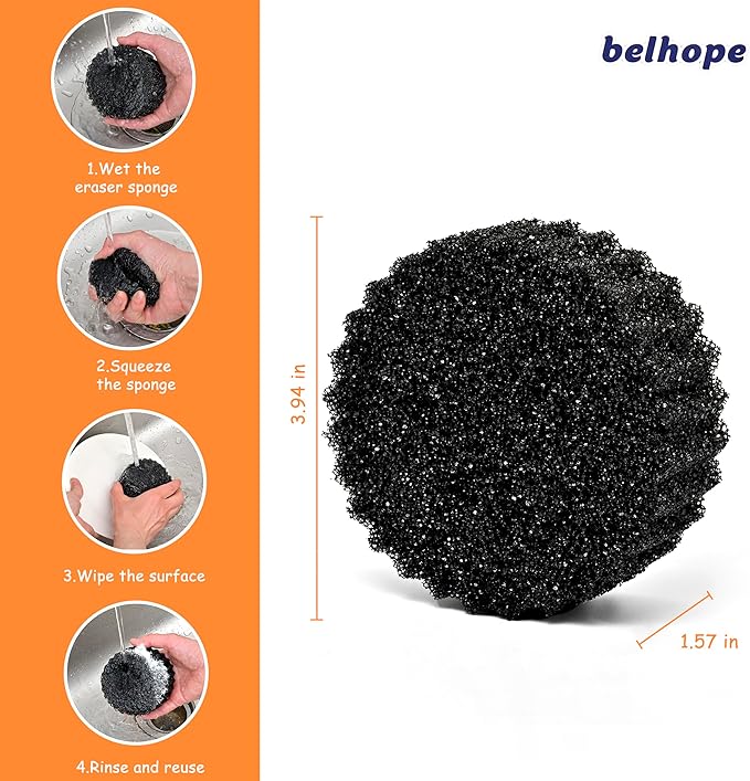belhope Black Scrub Sponges - Image 3