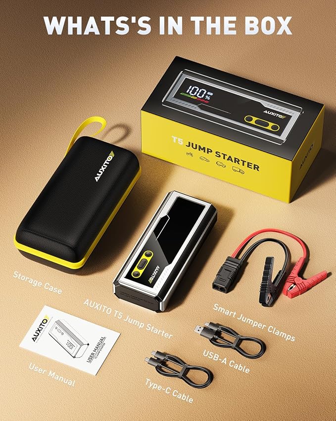 AUXITO 9500A Jump Starter, 12V Car Battery Jump Starter, Up to All Gas/All - Image 9
