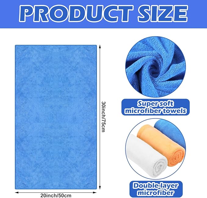 10 Pcs Extra Large Microfiber Cleaning Cloth 30" x 20" Large Floor Microfiber - Image 2