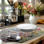 Spring Floral Dish Drying Mat for Kitchen Counter Summer Colorful Flower - Image 6