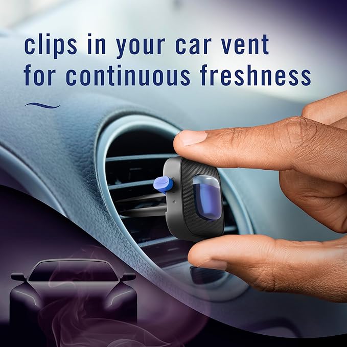 Febreze AUTO Air Freshener, Odor-Fighting Automotive Vent Clip, Lush Scent - Image 6