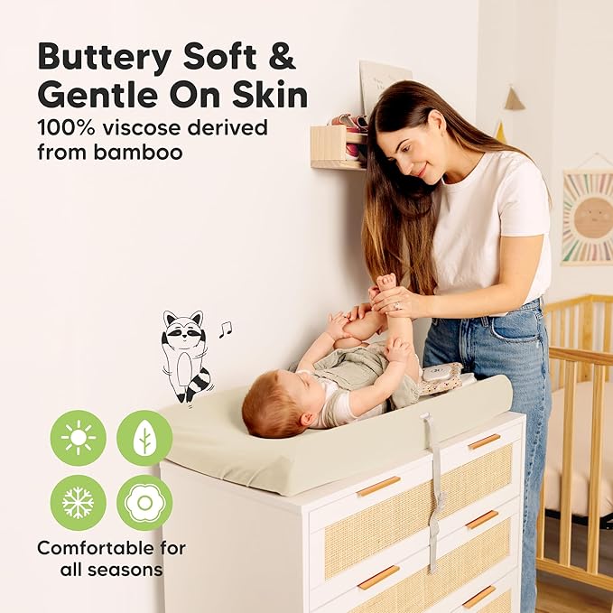 2-Pack Baby Changing Pad Cover for Girl, Boy - Image 3