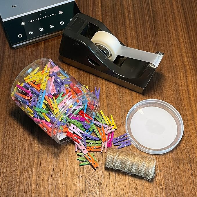 Mini Natural Wooden Clothespins - Image 6