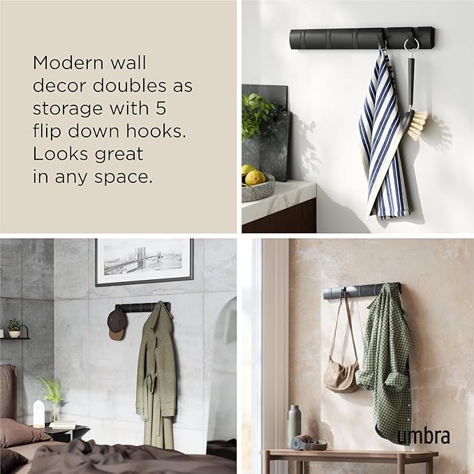 Umbra Flip Wall-Mounted Coat Rack - Image 4