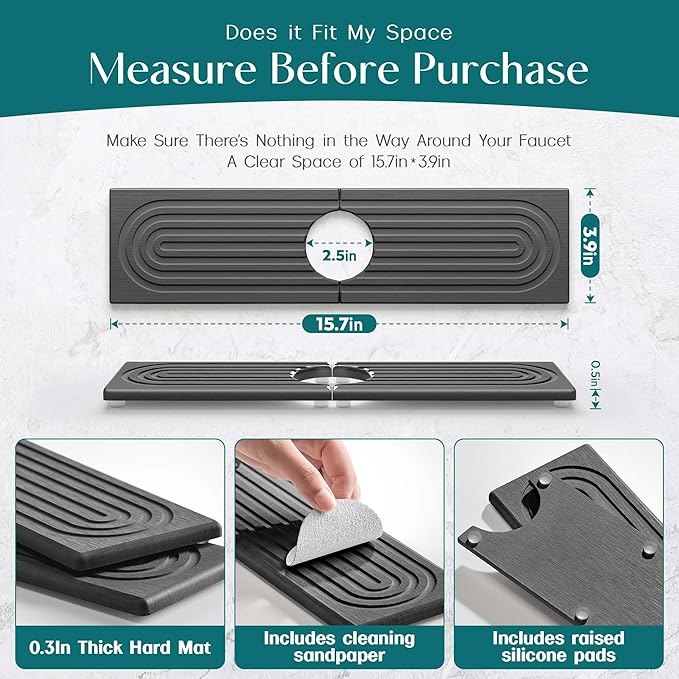 Kitchen Sink Faucet Mat - Image 5