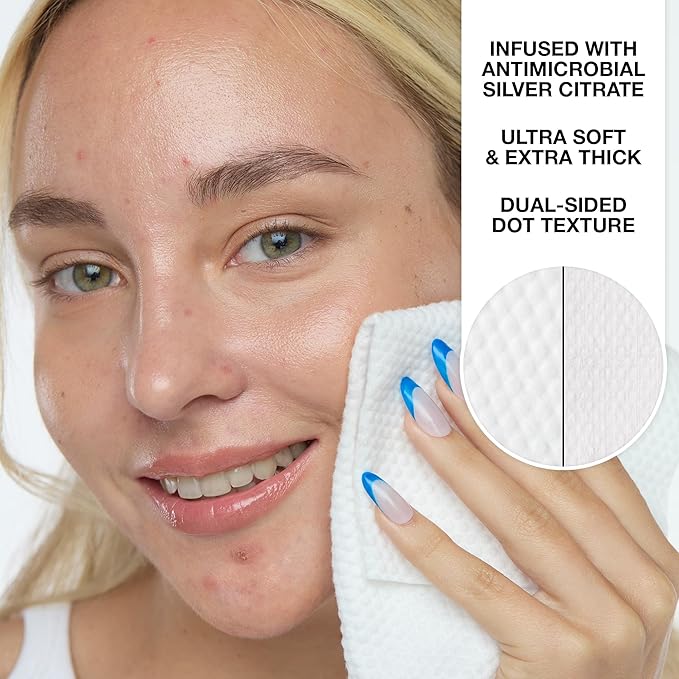 PEACE OUT Silver Shield Face Towels, Disposable Facial Towels - Image 5