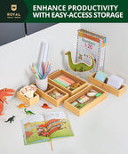 ROYAL CRAFT WOOD 5-Piece Bamboo Drawer Organizer Set – Multi-Use Storage Trays - Image 6