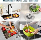 Upgraded 3 in 1 Kitchen Sink Drain Strainer & Sink Stopper, 304 Stainless Steel - Image 2