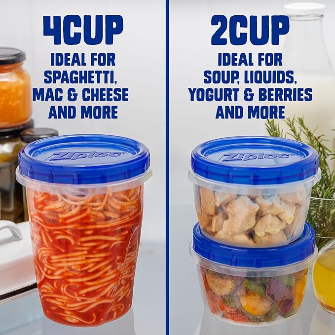Ziploc Twist 'n Loc Food Storage Meal Prep Containers Variety Pack - Image 6