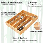 Silverware Organizer Kitchen Drawer Organizer Utensil Organizer Bamboo - Image 3