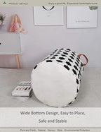 Round Fabric Storage Bin, Decorative Basket, Organizer Basket - Image 5