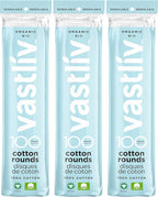 Organic Cotton Rounds for Face Makeup Remover Pads, Hypoallergenic, Lint-Free | by Unknown