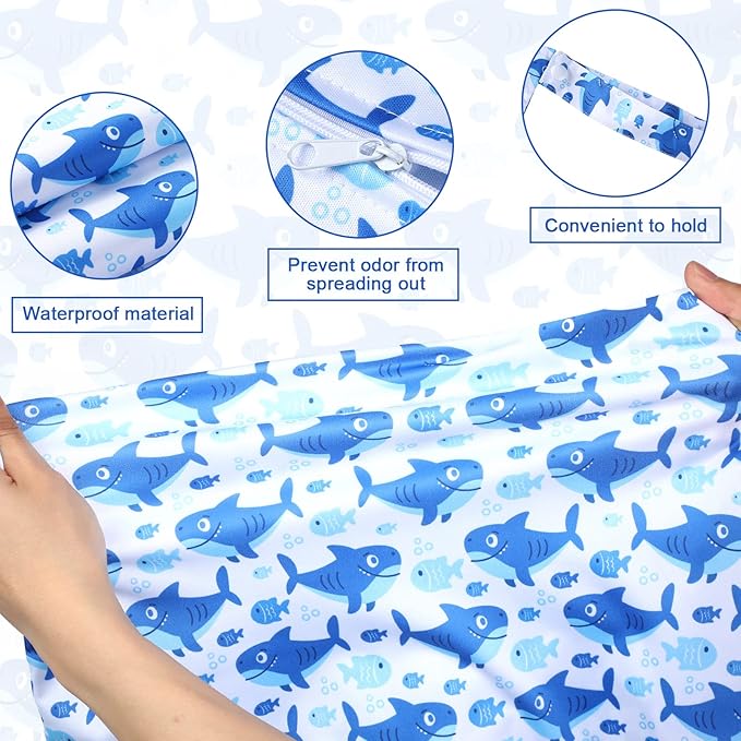 Shappy 2 Pcs Large Travel Laundry Bag Washable Waterproof Wet Dry Large Dirty - Image 3