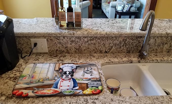 Caroline's Treasures DAC6216DDM Boston Terrier The Chef Dish Drying Mat - Image 2