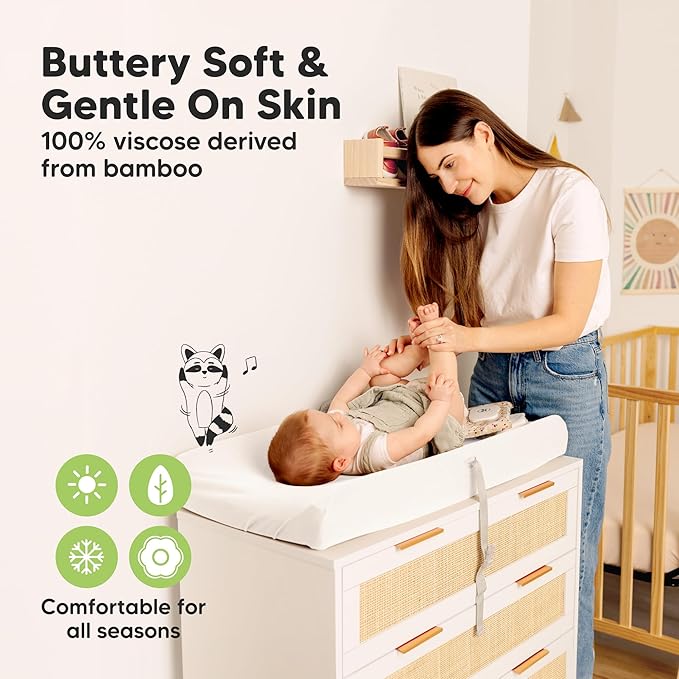 2-Pack Baby Changing Pad Cover for Girl, Boy - Image 3