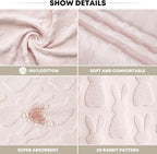 Artoid Mode 1 Pc Pink 3D Rabbit Jacquard Easter Hand Towels - Image 7